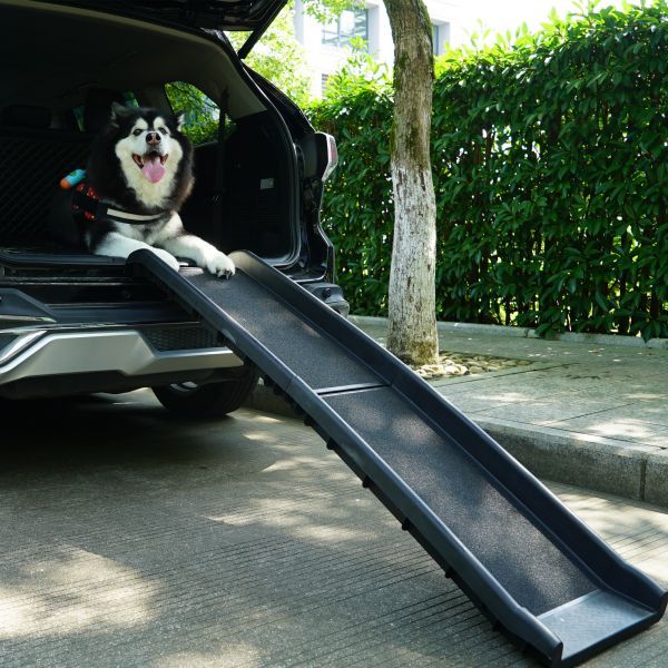 Portable Foldable Pet Ramp Climbing Ladder Suitable for Off - road Vehicle Trucks - Black XH - 7DAY'S