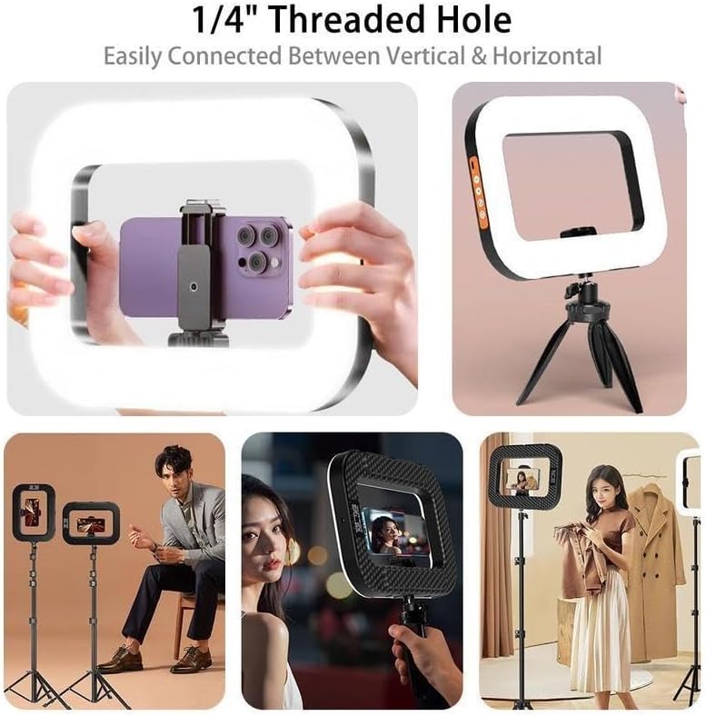 Portable Handheld Ring Fill Light - USB Rechargeable Selfie Light for Phone, Desktop Use, Ideal for Live Streaming, Vlogging & Photography（Super Good qualiey） - 7DAY'S