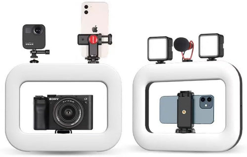 Portable Handheld Ring Fill Light - USB Rechargeable Selfie Light for Phone, Desktop Use, Ideal for Live Streaming, Vlogging & Photography（Super Good qualiey）