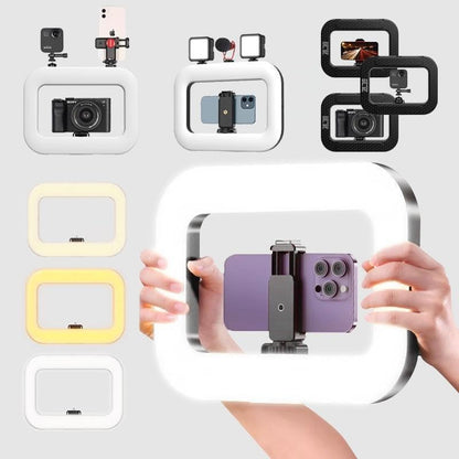 Portable Handheld Ring Fill Light - USB Rechargeable Selfie Light for Phone, Desktop Use, Ideal for Live Streaming, Vlogging & Photography（Super Good qualiey） - 7DAY'S