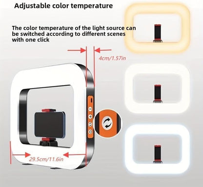 Portable Handheld Ring Fill Light - USB Rechargeable Selfie Light for Phone, Desktop Use, Ideal for Live Streaming, Vlogging & Photography（Super Good qualiey） - 7DAY'S