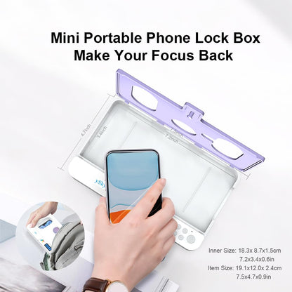 Portable Smart Auto Phone Timer Lock Box for iPhone and Android Phones, Self - Control Timer Locker to Help Kids,Students, Adults Focus Back,Prevent Excessive Games, Mobile Phone Addiction(New) - 7DAY'S