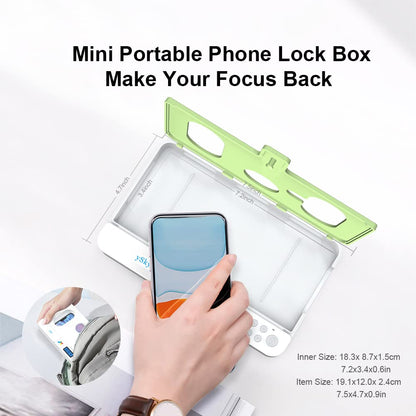 Portable Smart Auto Phone Timer Lock Box for iPhone and Android Phones, Self - Control Timer Locker to Help Kids,Students, Adults Focus Back,Prevent Excessive Games, Mobile Phone Addiction(New) - 7DAY'S