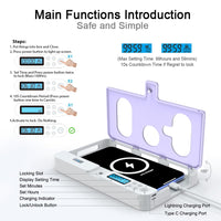 Portable Smart Auto Phone Timer Lock Box for iPhone and Android Phones, Self - Control Timer Locker to Help Kids,Students, Adults Focus Back,Prevent Excessive Games, Mobile Phone Addiction(New) - 7DAY'S
