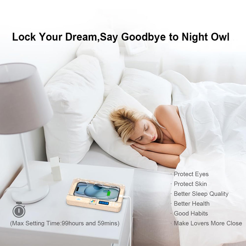Portable Smart Auto Phone Timer Lock Box for iPhone and Android Phones, Self - Control Timer Locker to Help Kids,Students, Adults Focus Back,Prevent Excessive Games, Mobile Phone Addiction(New) - 7DAY'S