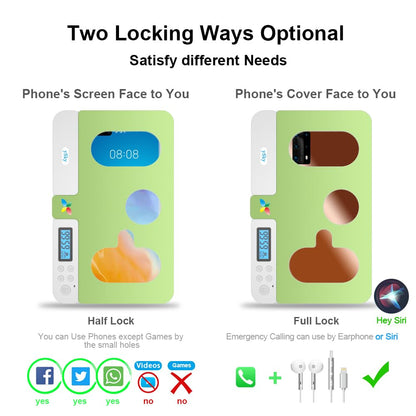 Portable Smart Auto Phone Timer Lock Box for iPhone and Android Phones, Self - Control Timer Locker to Help Kids,Students, Adults Focus Back,Prevent Excessive Games, Mobile Phone Addiction(New) - 7DAY'S
