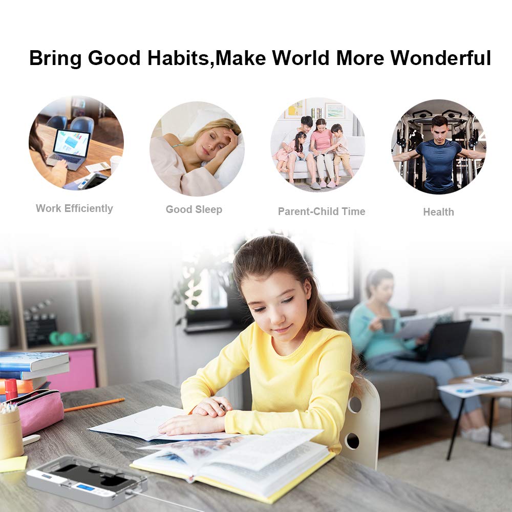 Portable Smart Auto Phone Timer Lock Box for iPhone and Android Phones, Self - Control Timer Locker to Help Kids,Students, Adults Focus Back,Prevent Excessive Games, Mobile Phone Addiction(New) - 7DAY'S