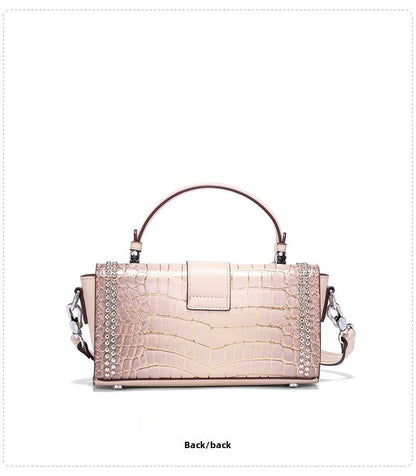 Premium sense crocodile print bag new commuter box bag female crossbody small square bag - 7DAY'S