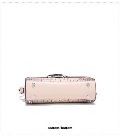 Premium sense crocodile print bag new commuter box bag female crossbody small square bag - 7DAY'S