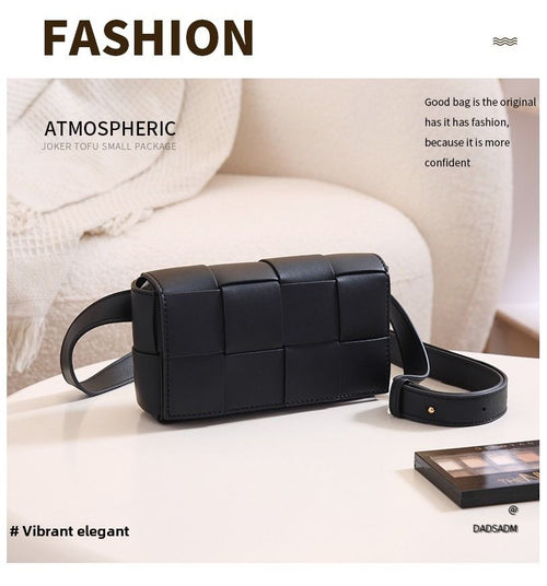Premium sense of hundred with small bag 2025 new fashion pure color weaving niche ladies crossbody bag small aroma wind women's bag - 7DAY'S