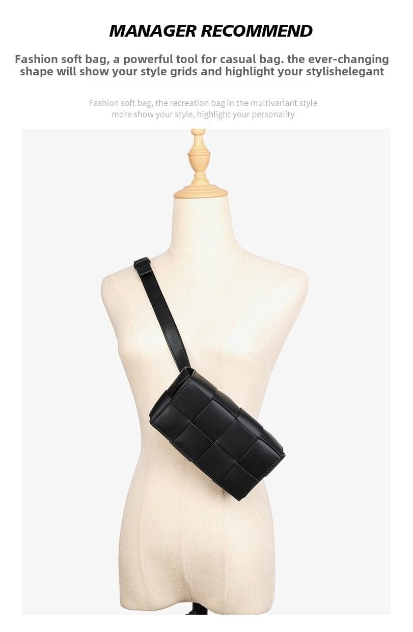 Premium sense of hundred with small bag 2025 new fashion pure color weaving niche ladies crossbody bag small aroma wind women's bag - 7DAY'S