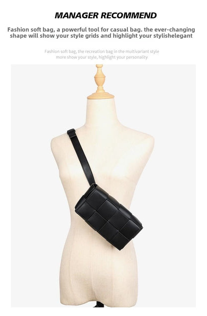 Premium sense of hundred with small bag 2025 new fashion pure color weaving niche ladies crossbody bag small aroma wind women's bag - 7DAY'S