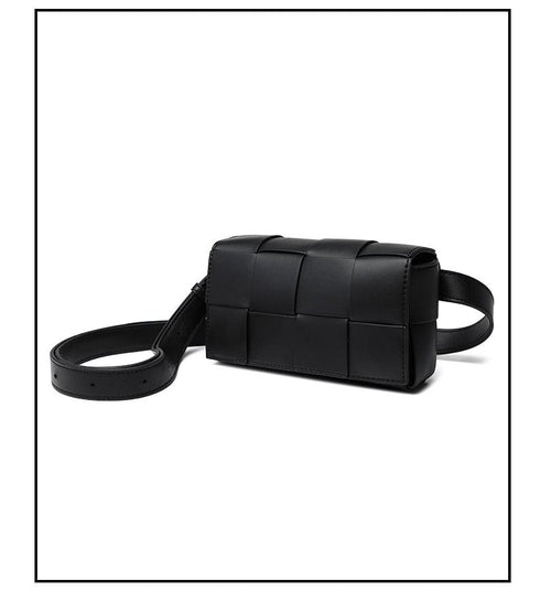 Premium sense of hundred with small bag 2025 new fashion pure color weaving niche ladies crossbody bag small aroma wind women's bag