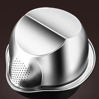 Premium SUS304 Stainless Steel Rice Washing Drain Basket - Multifunctional Kitchen Colander for Rice, Fruits, Veggies & Storage, Durable Kitchen Gadget（Super good qualiey） - 7DAY'S