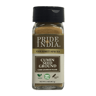 Pride of India | Cumin Seed Ground 2 oz (56.69 gm) | Rich, Earthy, Warming Flavor | Perfect for Tacos, Burritos, Curries, Pilaf, Marination, Vegetable Stir-Fries, Soups | Gluten-Free, Vegan