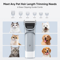 Professional Dog Grooming Clippers with 2.5L Cup, 3 Suction Modes, Cordless Clippers, 5 Groomer Tools, Low Noise Pet Hair Trimmer for - 7DAY'S