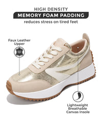 Project Cloud Womens Sneakers - Memory Foam Insole and Lightweight Spring Shoes - Non - Slip Lace Up Trendy Shoes - Fashion Sneakers for Women 2025 - 7DAY'S