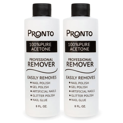 Pronto 100% Acetone Gel Nail Polish Remover - Gel Polish Remover for Nails | Acetone Nail Polish Remover For Nails for Removal of Glue, Gel, Acrylic & Dip | Gel Polish Remover, 8 Fl oz - 7DAY'S