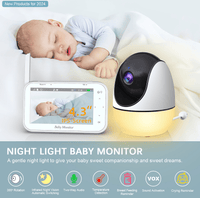 PSABM200S Baby Motion Monitor Temperature Monitor Micro SD (4 - 32GB) option 4.3Inch IPS IR Night Vision Video Dual Audio HD 1920 * 1080 - 7DAY'S