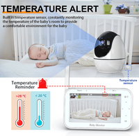 PSABM200S Baby Motion Monitor Temperature Monitor Micro SD (4 - 32GB) option 4.3Inch IPS IR Night Vision Video Dual Audio HD 1920 * 1080 - 7DAY'S