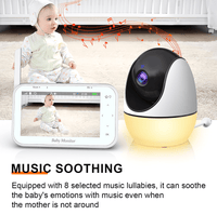 PSABM200S Baby Motion Monitor Temperature Monitor Micro SD (4 - 32GB) option 4.3Inch IPS IR Night Vision Video Dual Audio HD 1920 * 1080 - 7DAY'S