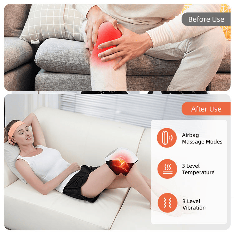 PSKNEE2 (PSK711 - 2) Knee massager pulse massage constant temperature hot compress knee massager 3D air bag massage, endurance of 2 h, shoulder massage arm massage laser knee massage, knee therapy - 7DAY'S