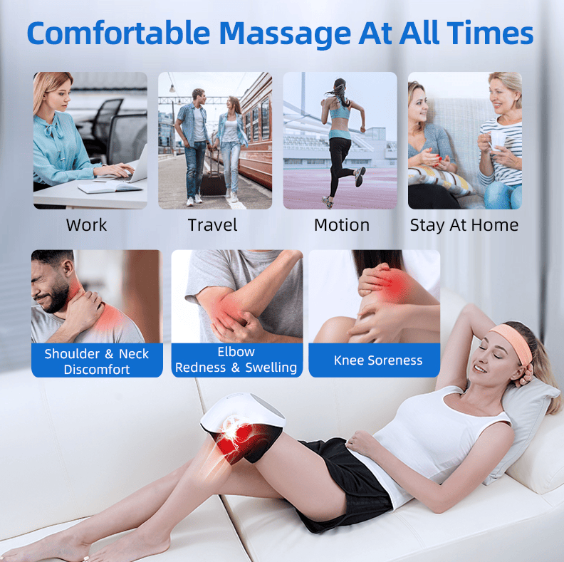 PSKNEE2 (PSK711 - 2) Knee massager pulse massage constant temperature hot compress knee massager 3D air bag massage, endurance of 2 h, shoulder massage arm massage laser knee massage, knee therapy - 7DAY'S