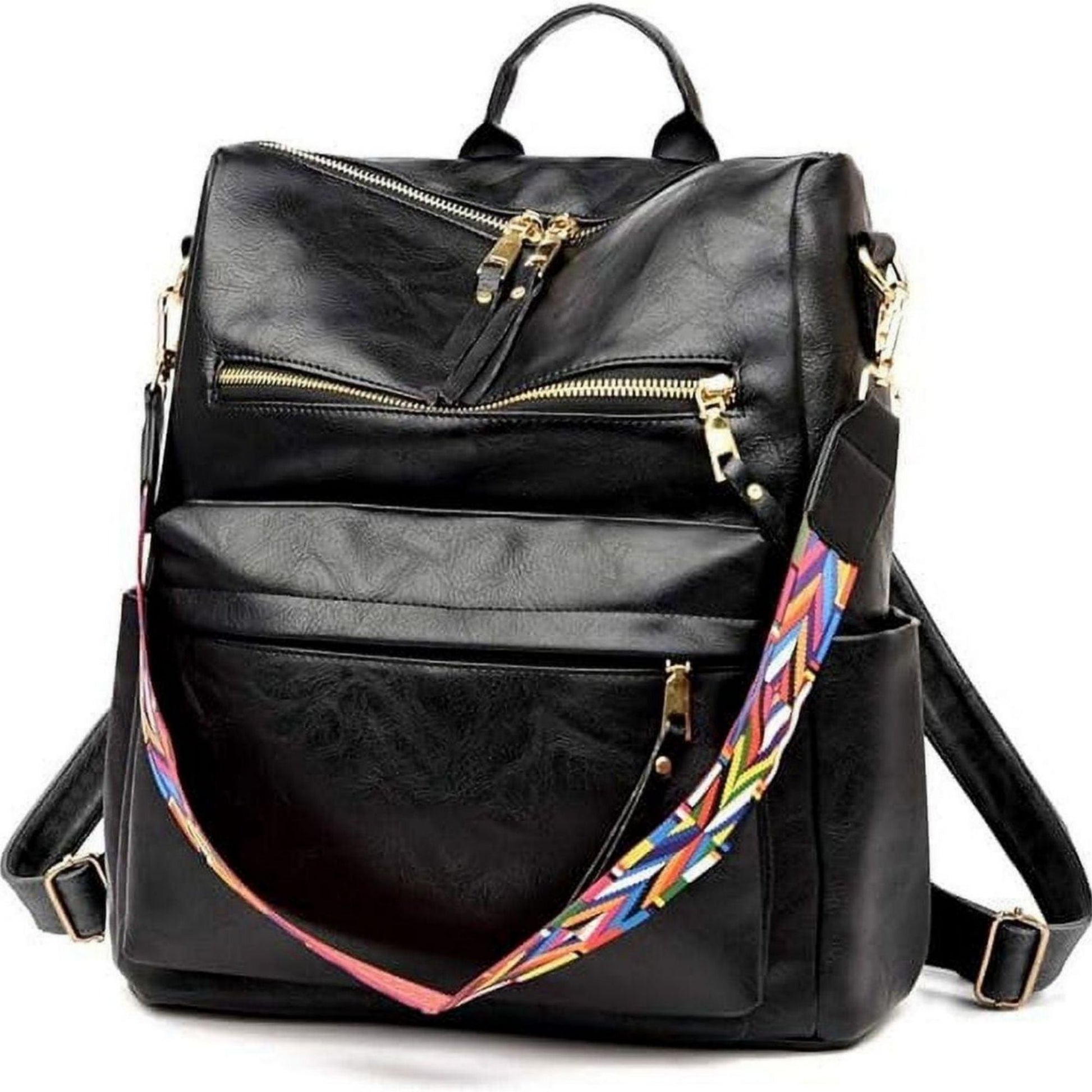 PU Leather Backpack Purse For Women Convertible Ladies Fashion Casual Large School Shoulder Bags - 7DAY'S