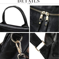 PU Leather Backpack Purse For Women Convertible Ladies Fashion Casual Large School Shoulder Bags - 7DAY'S