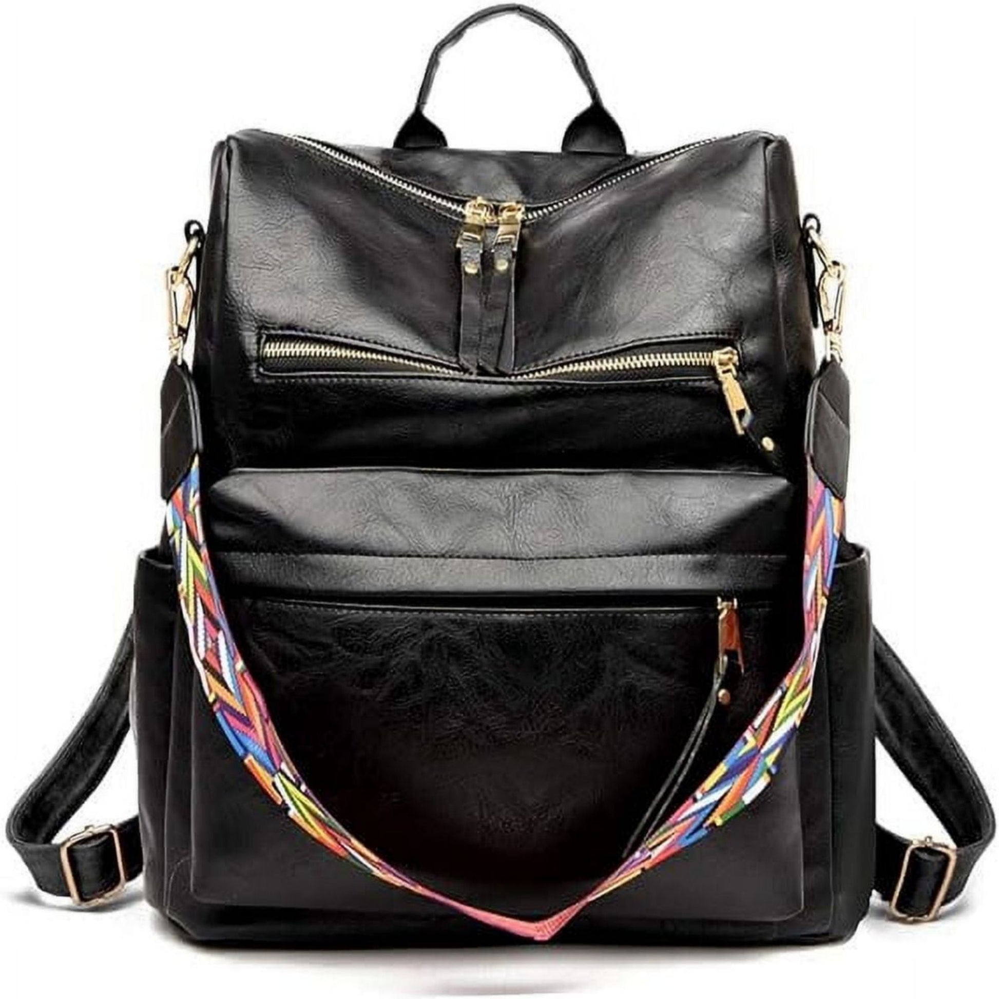 PU Leather Backpack Purse For Women Convertible Ladies Fashion Casual Large School Shoulder Bags - 7DAY'S