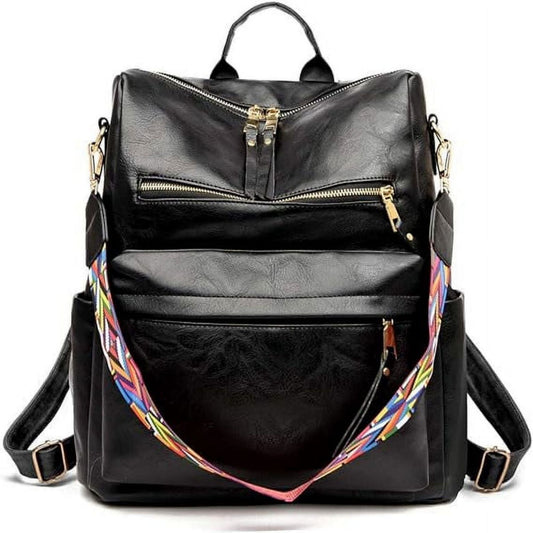 PU Leather Backpack Purse For Women Convertible Ladies Fashion Casual Large School Shoulder Bags - 7DAY'S