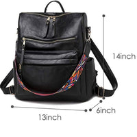 PU Leather Backpack Purse For Women Convertible Ladies Fashion Casual Large School Shoulder Bags - 7DAY'S
