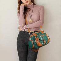 PU Leather Crossbody Bags for Women Medium Size Soft Leather Multi Pocket Shoulder Purses for Women Trendy Vintage - 7DAY'S
