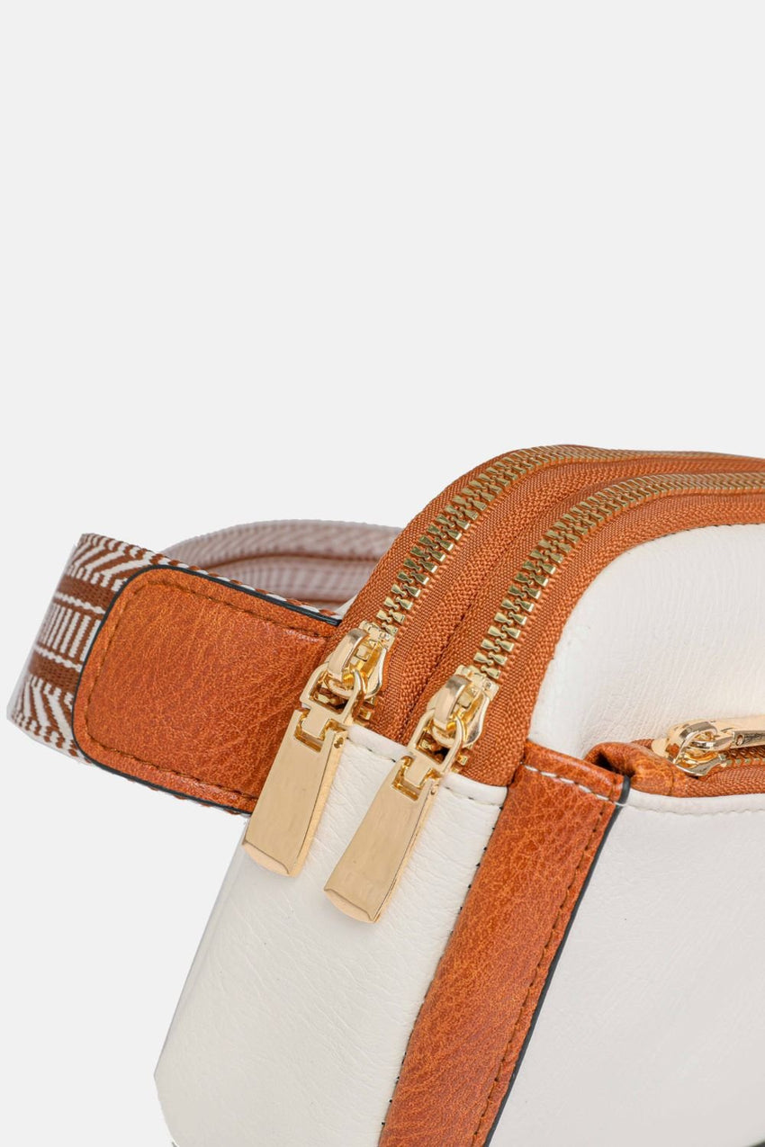 PU Leather Rectangle Crossbody Bag - 7DAY'S