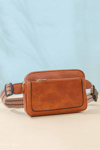 PU Leather Rectangle Crossbody Bag - 7DAY'S