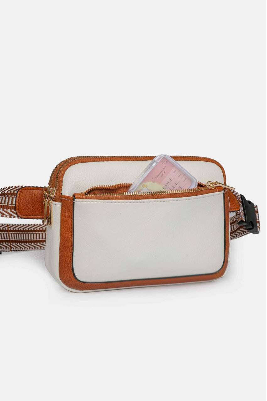 PU Leather Rectangle Crossbody Bag - 7DAY'S