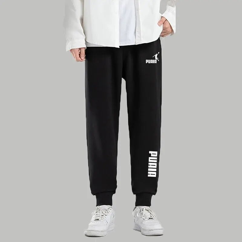 PUAIA Printed Men's Sweatpants Spring Autumn Jogging Trousers Fitness Loose Fit Clothing Solid Color Outfit Streetwear Pants - 7DAY'S