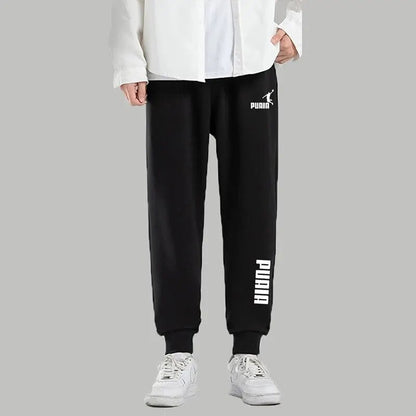 PUAIA Printed Men's Sweatpants Spring Autumn Jogging Trousers Fitness Loose Fit Clothing Solid Color Outfit Streetwear Pants - 7DAY'S