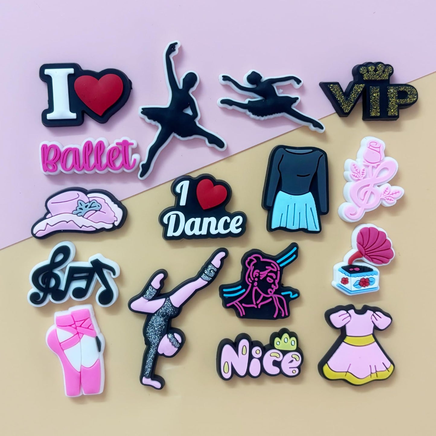 PVC Shoe Charms for Clog Sandals, USA Flag, Dancing, Cheerleading, DIY Shoe Decoration Charms, Party Favor - 7DAY'S