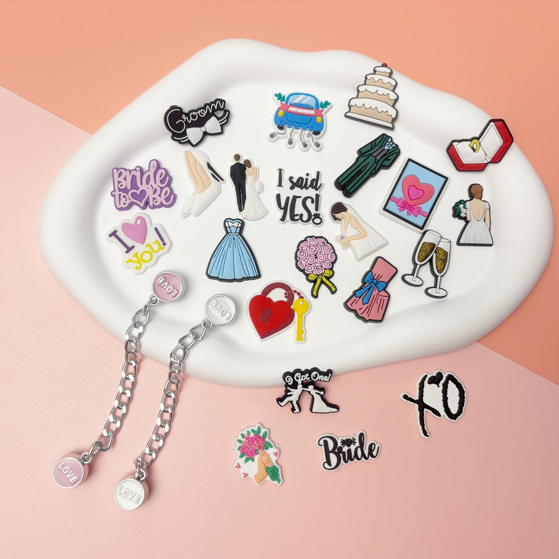 PVC Shoe Charms for Clog Sandals, USA Flag, Dancing, Cheerleading, DIY Shoe Decoration Charms, Party Favor - 7DAY'S
