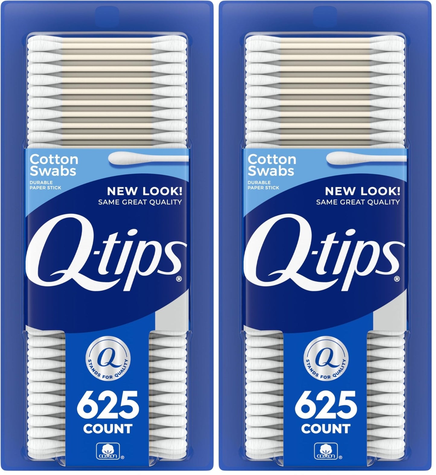 Q - tips Cotton Swabs For Hygiene and Beauty Care Original Cotton Swab Made With 100% Cotton 625 Count, WHITE - 7DAY'S