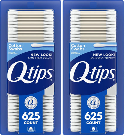 Q - tips Cotton Swabs For Hygiene and Beauty Care Original Cotton Swab Made With 100% Cotton 625 Count, WHITE - 7DAY'S