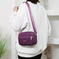 Quilted Crossbody Bags for Women - Oxford Cloth Multi - Layer Shoulder Handbag with Wide Strap - Casual Embroidery Business Bag - 7DAY'S