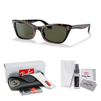 Ray - Ban Lady Burbank RB2299 Cateye Sunglasses for Women + BUNDLE With Designer iWear Complimentary Eyewear Kit - 7DAY'S