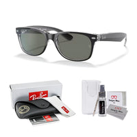 Ray - Ban RB2132 POLARIZED NEW WAYFARER Square Sunglasses For Men For Women + BUNDLE with Designer iWear Eyewear Care Kit - 7DAY'S