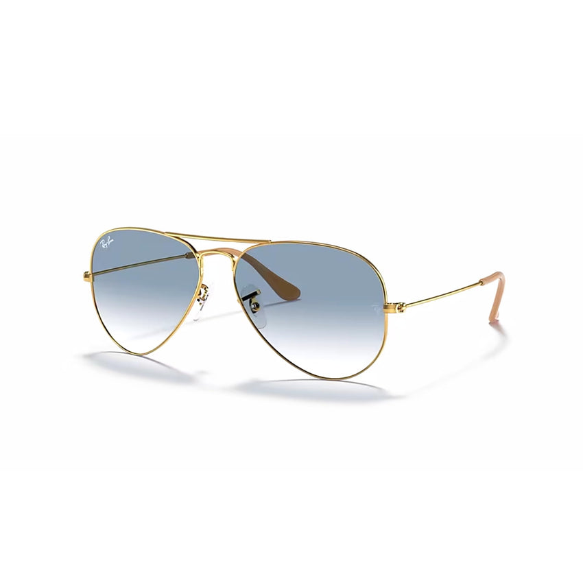 Ray - Ban RB3025 Metal Aviator Sunglasses For Men For Women + BUNDLE with Designer iWear Eyewear Care Kit - 7DAY'S