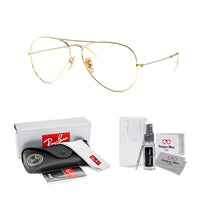 Ray - Ban RB3025 Metal Aviator Sunglasses For Men For Women + BUNDLE with Designer iWear Eyewear Care Kit - 7DAY'S