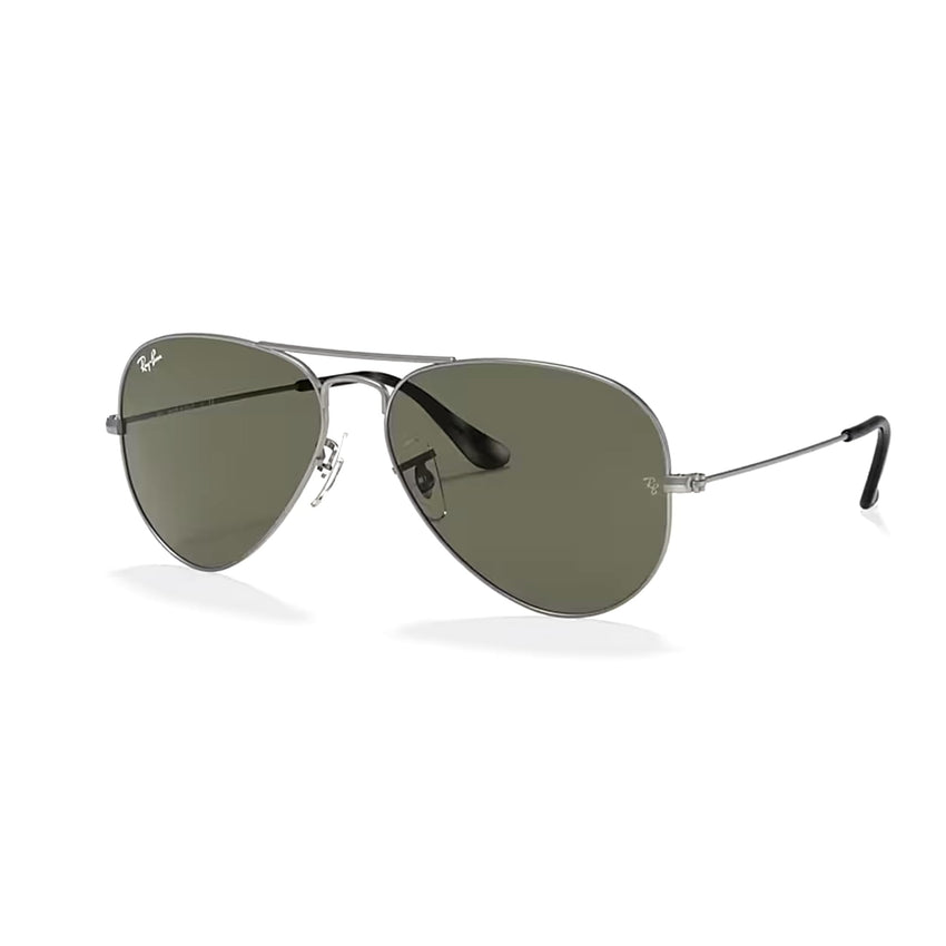 Ray - Ban RB3025 Metal Aviator Sunglasses For Men For Women + BUNDLE with Designer iWear Eyewear Care Kit - 7DAY'S