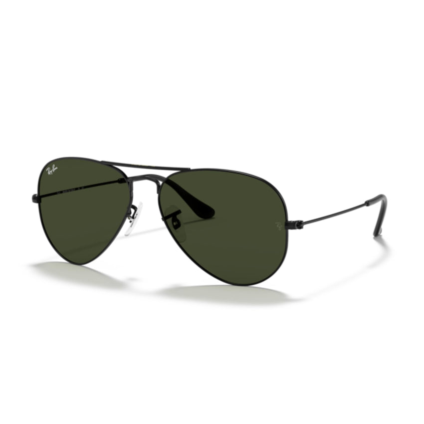 Ray - Ban RB3025 Metal Aviator Sunglasses For Men For Women + BUNDLE with Designer iWear Eyewear Care Kit - 7DAY'S