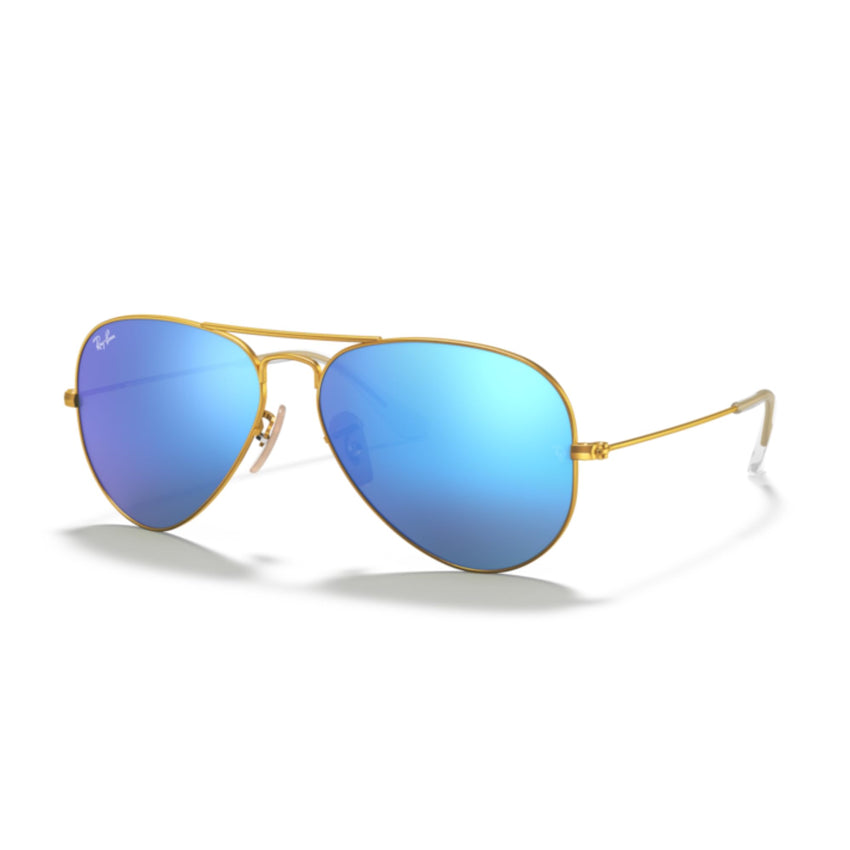 Ray - Ban RB3025 Metal Aviator Sunglasses For Men For Women + BUNDLE with Designer iWear Eyewear Care Kit - 7DAY'S